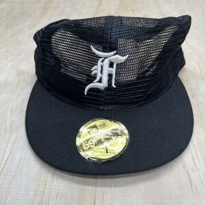 NEW sz 7 1/8 Fear Of God Essentials New Era 59fifty Fitted Mesh Black MLB